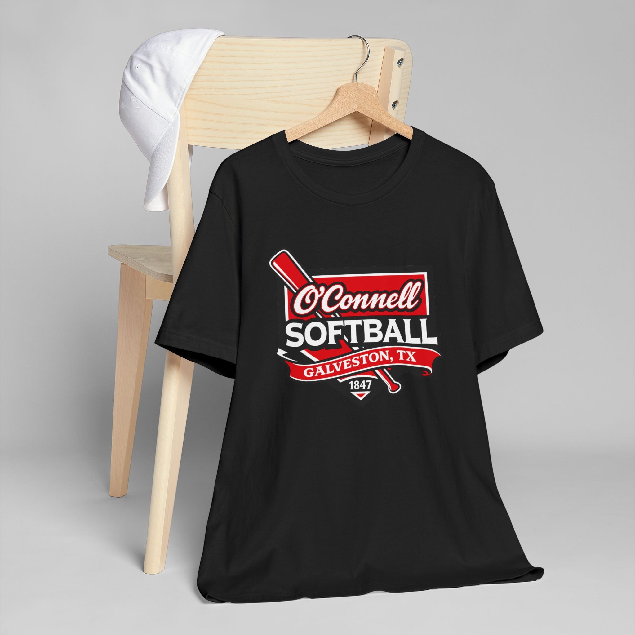 Softball Team T‑Shirt — O'Connell Softball Galveston, TX (Vintage Badge)