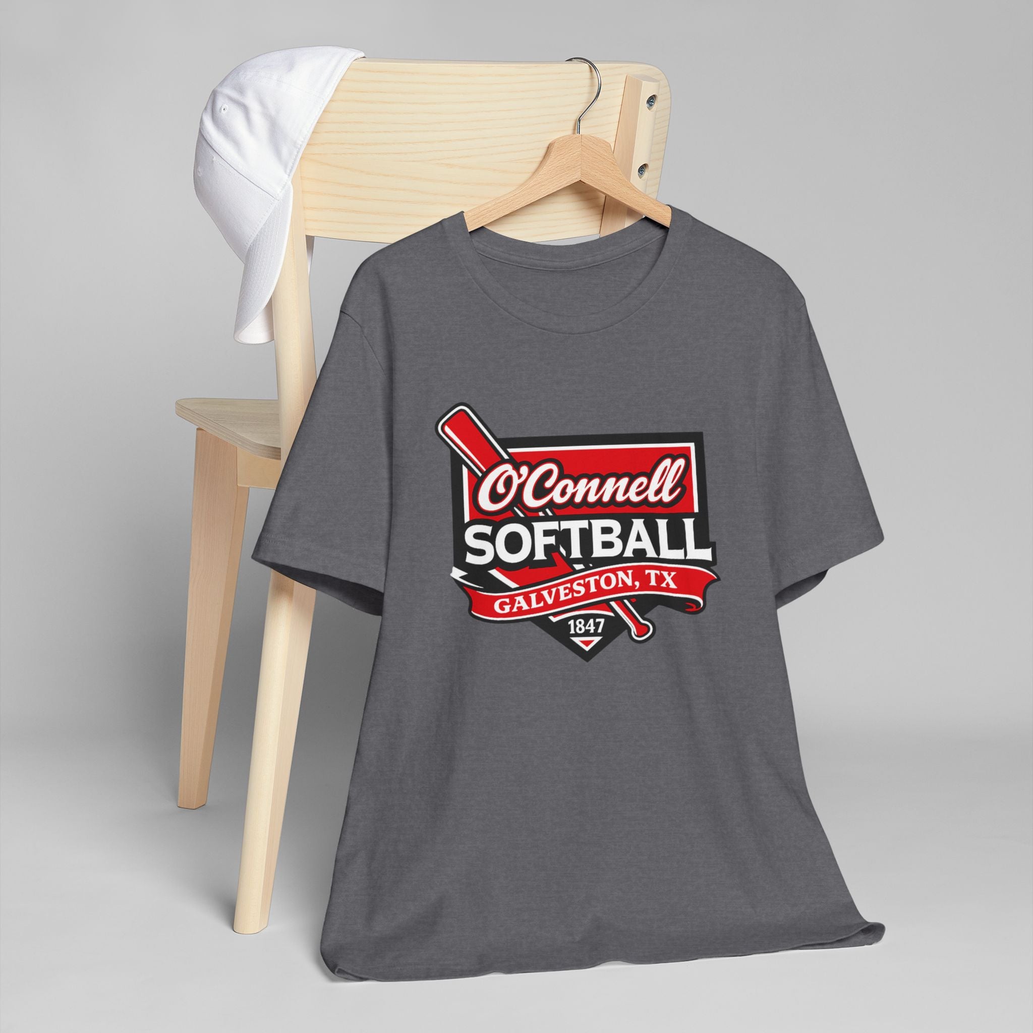 Softball Team T‑Shirt — O'Connell Softball Galveston, TX (Vintage Badge)