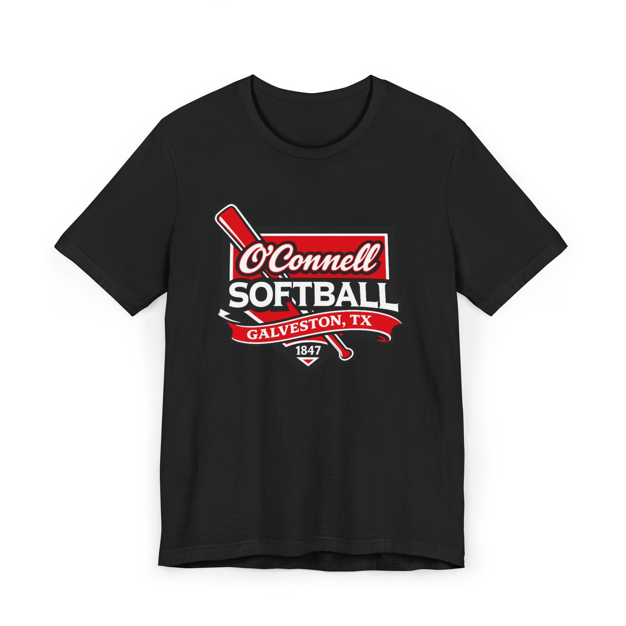 Softball Team T‑Shirt — O'Connell Softball Galveston, TX (Vintage Badge)