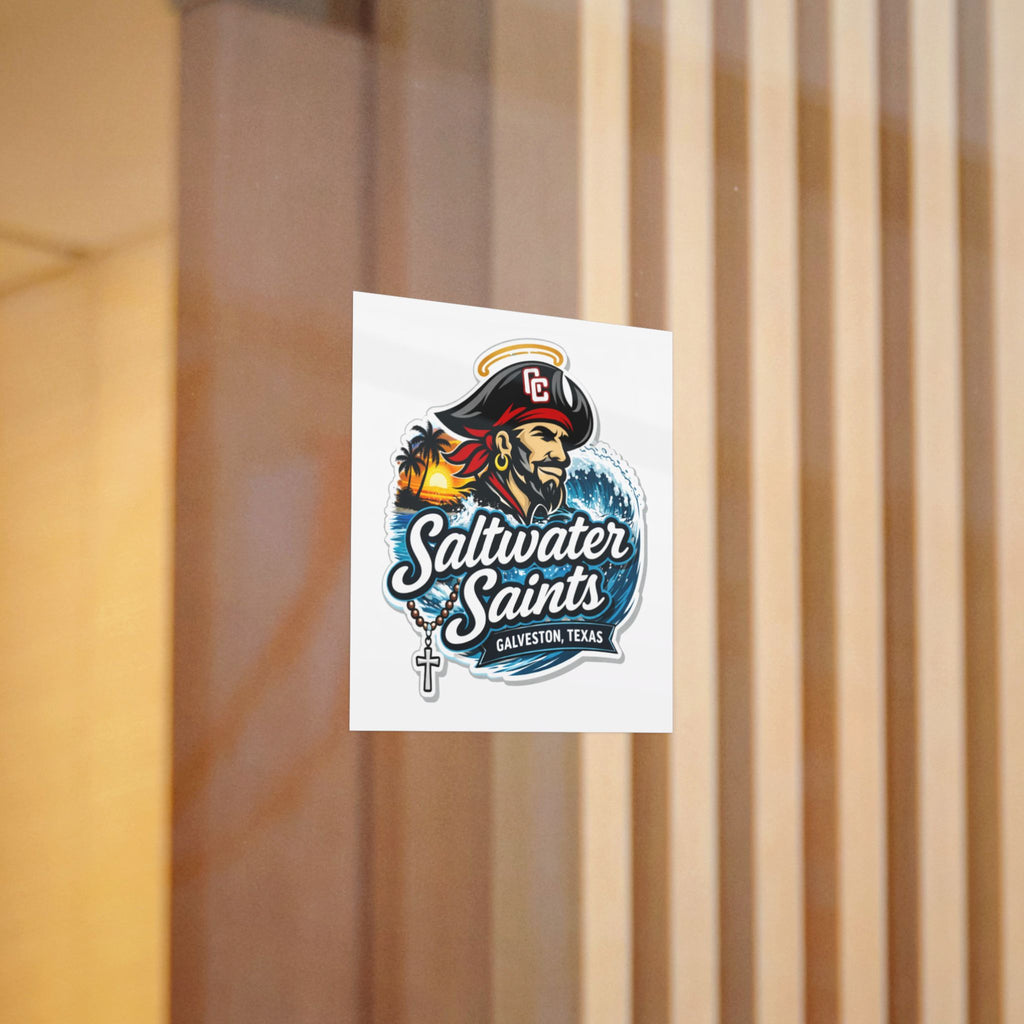 Saltwater Saints Die-Cut Sticker – Galveston Pirate Wave Logo (DTF)