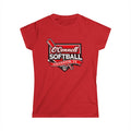 O'Connell Softball Galveston TX Women's Tee — Team Baseball Bat Logo Shirt