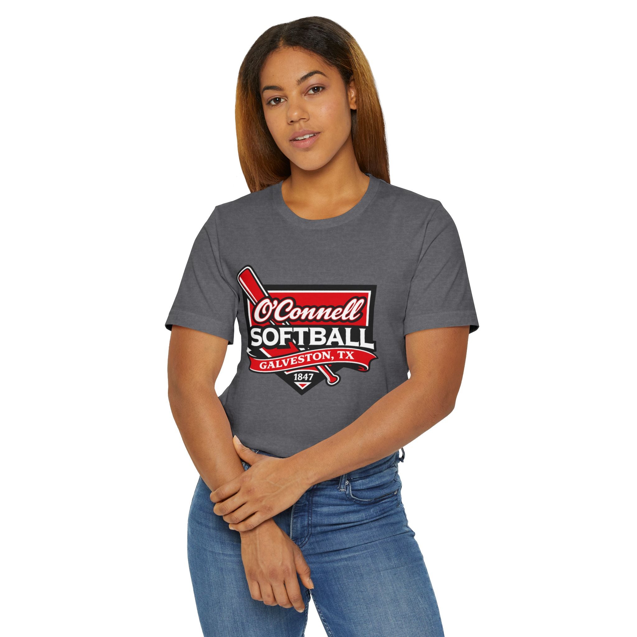 Softball Team T‑Shirt — O'Connell Softball Galveston, TX (Vintage Badge)