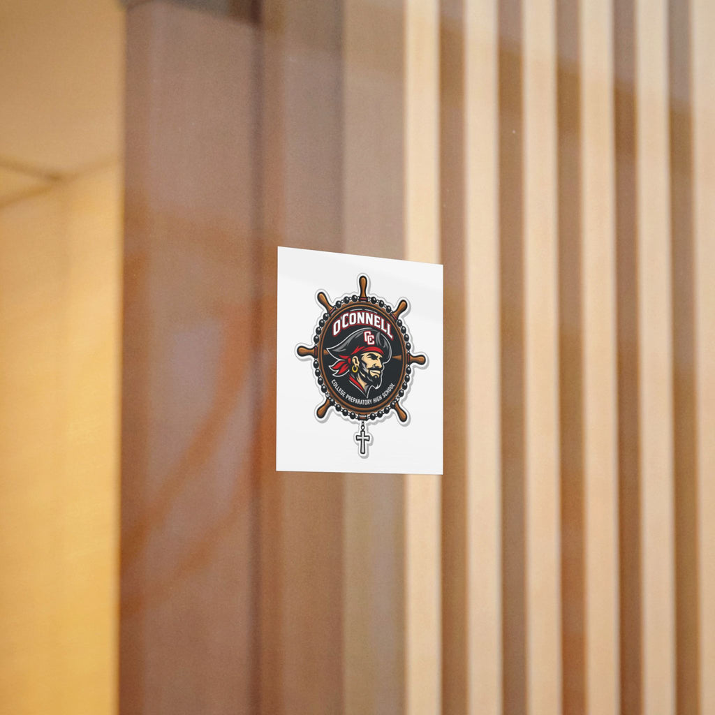 O'Connell Pirate Logo Die-Cut Sticker — School Mascot DTF Decal