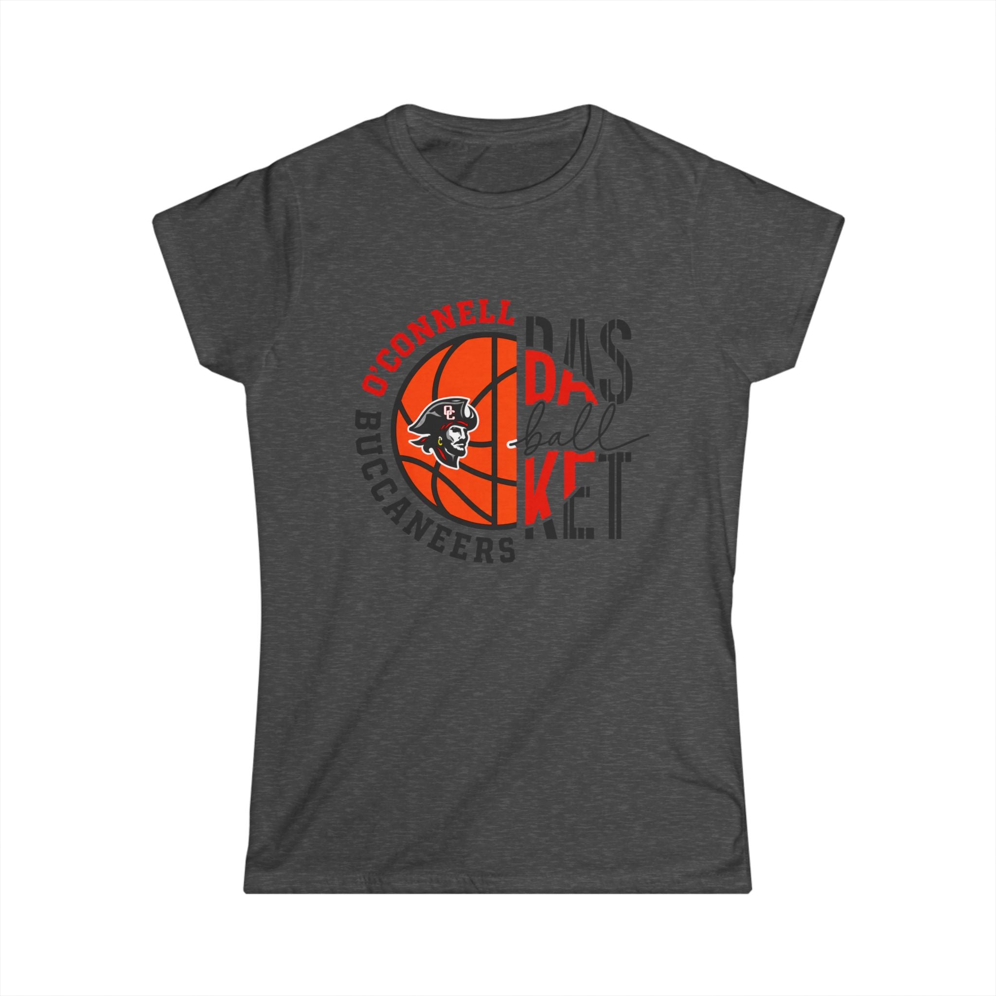 Basketball Buccaneers Women's Fitted Tee — O'Connell Basketball Team Shirt
