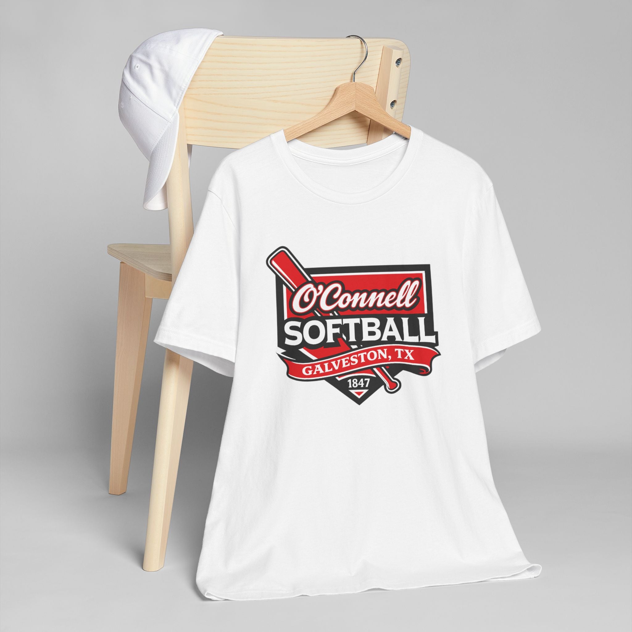 Softball Team T‑Shirt — O'Connell Softball Galveston, TX (Vintage Badge)