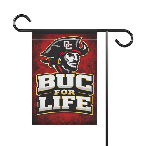 Buc For Life Garden Flag – Buccaneer Pirate Team Logo House Banner