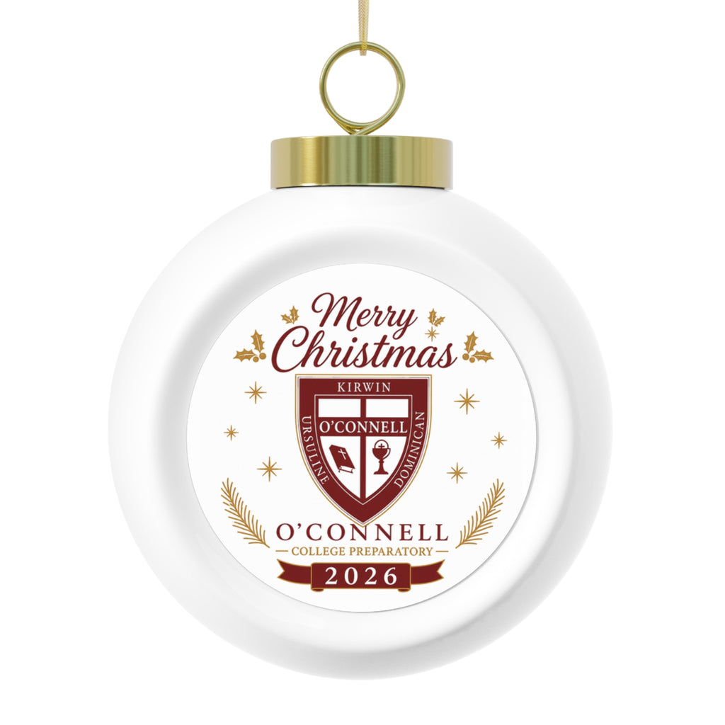 Personalized School Crest Christmas Ornament — O'Connell 2026 Holiday Ball