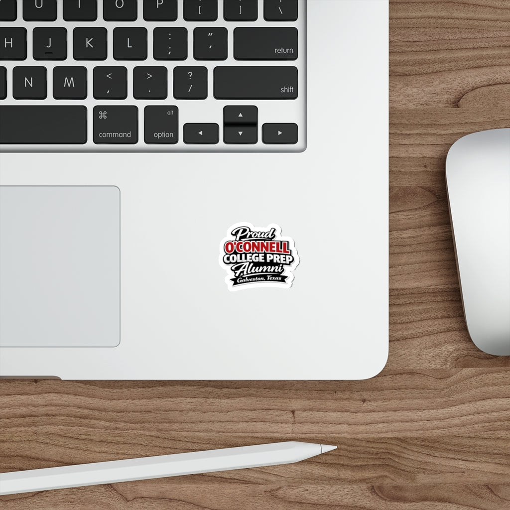 Proud O'Connell College Prep Alumni Die-Cut Sticker — Galveston, Texas