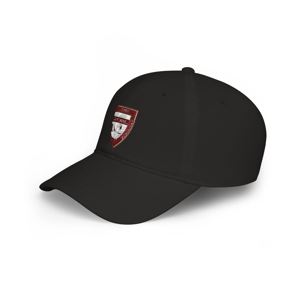 Embroidered Shield Logo Baseball Cap — Low Profile, Classic Team Hat