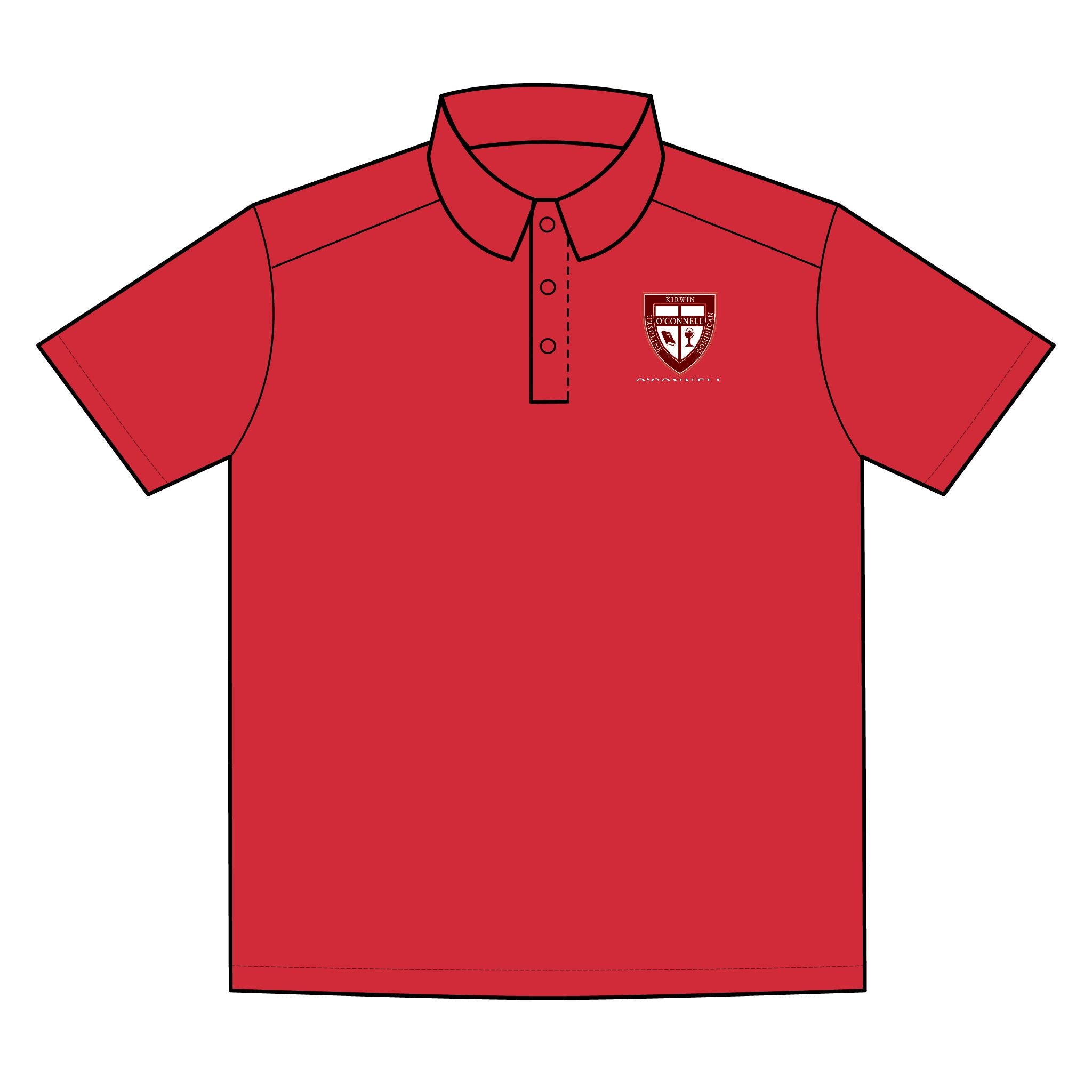 Men's Embroidered Crest Polo Shirt — Lightweight Snag‑Proof Work & School Uniform