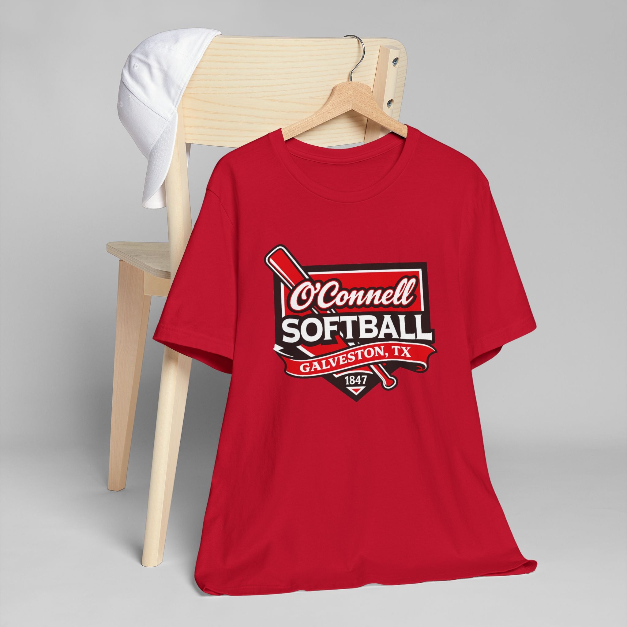 Softball Team T‑Shirt — O'Connell Softball Galveston, TX (Vintage Badge)