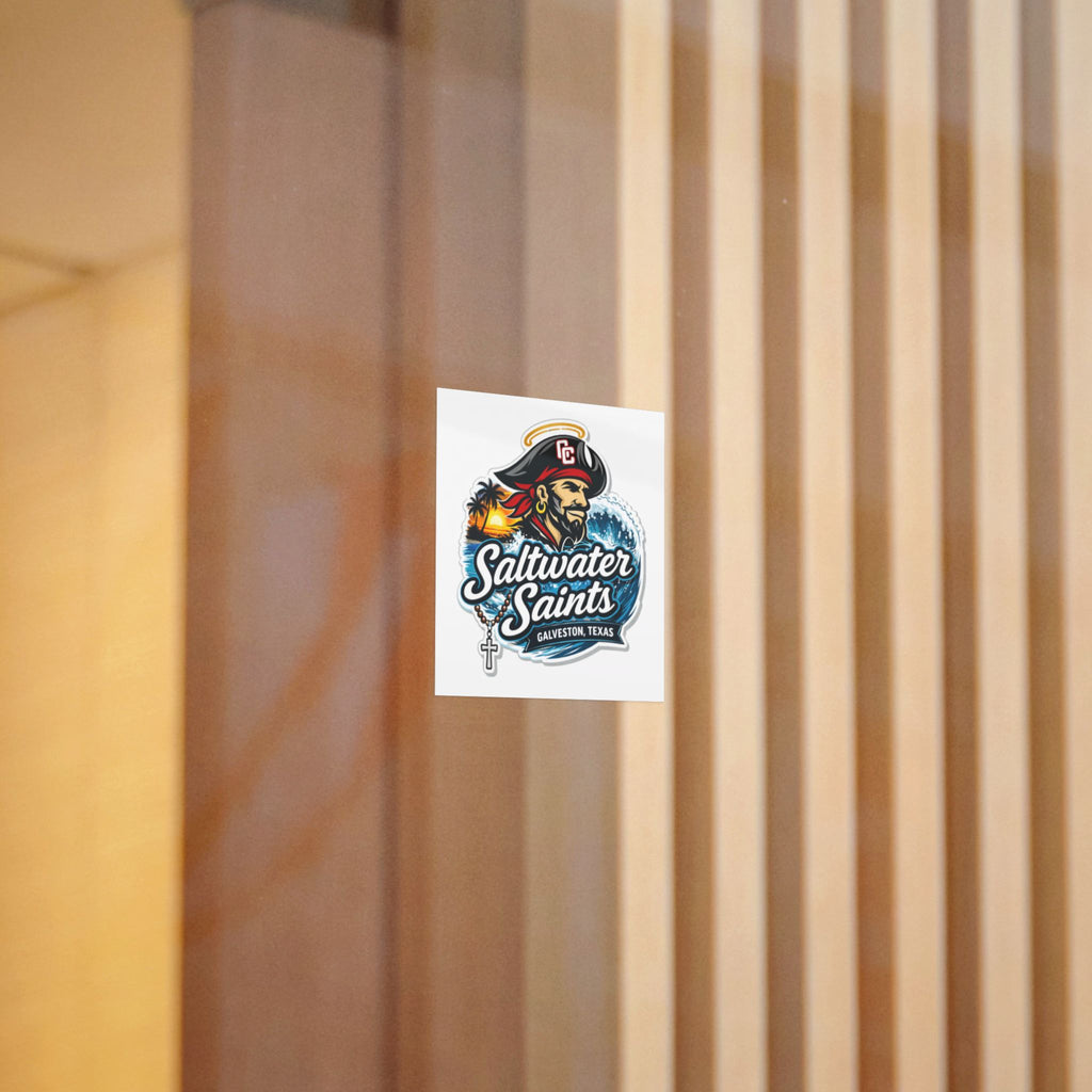 Saltwater Saints Die-Cut Sticker – Galveston Pirate Wave Logo (DTF)