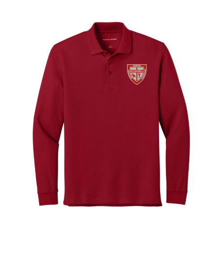 Unisex Long Sleeved Pique Uniform Polo
